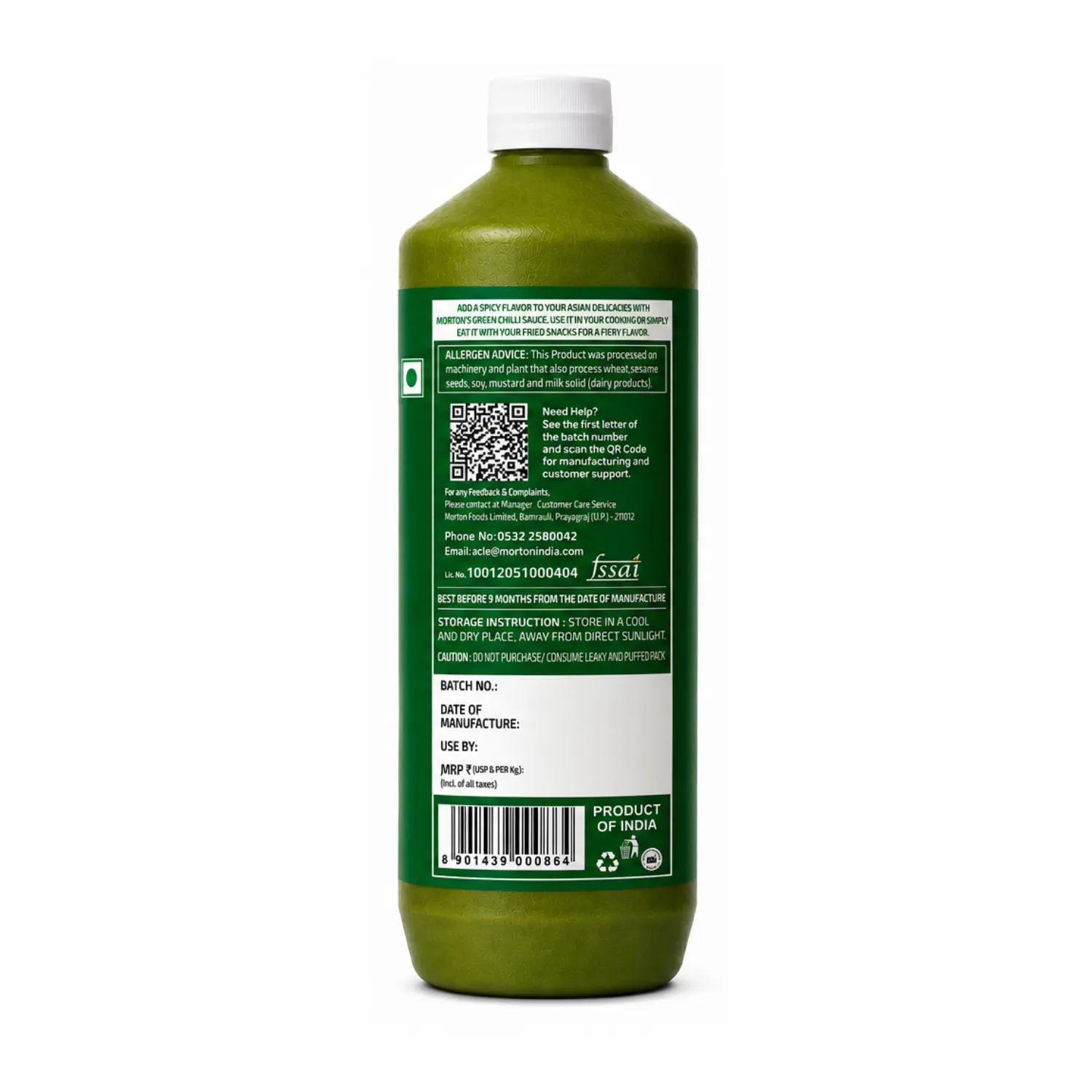Green Chilli Sauce 1.1 kg - Image 3