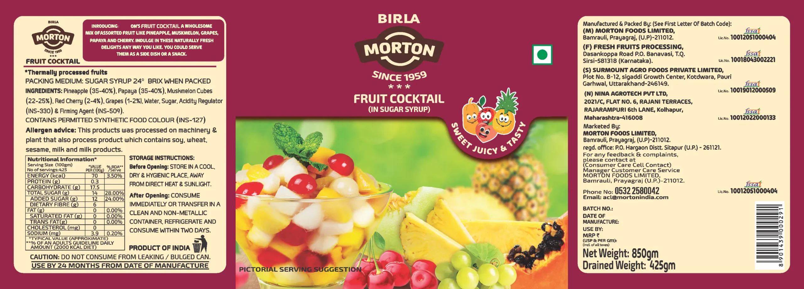 Fruit Cocktail 850 g
