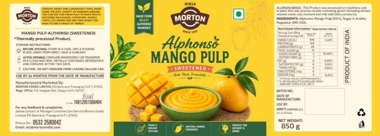Alphonso Mango pulp